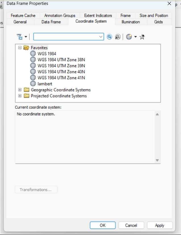 coordinate system