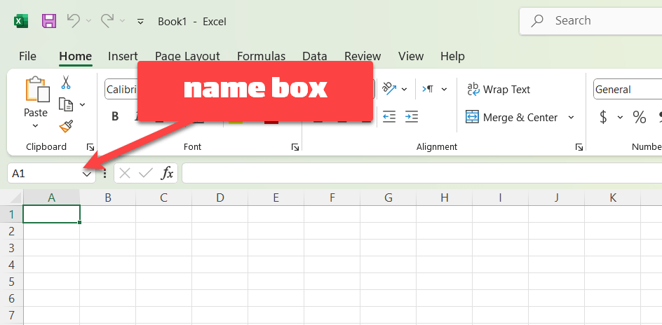 name box در اکسل