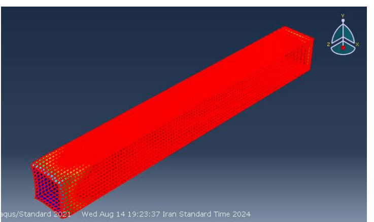 نتایج تحلیل ستون در برابر زلزله در آباکوس Abaqus