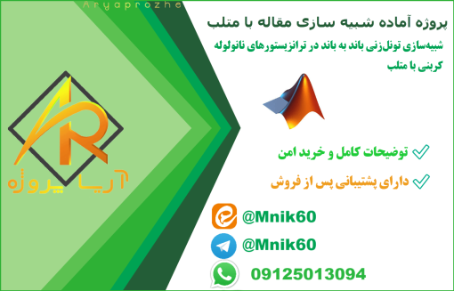 پروژه آماده شبیه‌سازی تونل‌زنی باند به باند در ترانزیستورهای نانولوله کربنی با متلب (شامل کد NEGF)