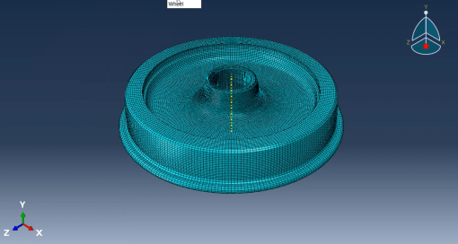 شبیه سازی عددی تماس چرخ با استفاده از نرم‌افزار آباکوس Abaqus