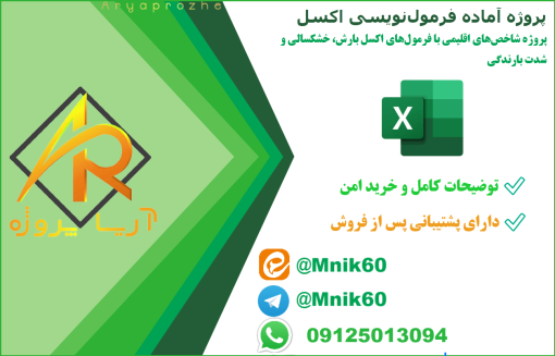 پروژه آماده شاخص اقلیمی اکسل Excel - دانلود پروژه آماده شاخص اقلیمی اکسل