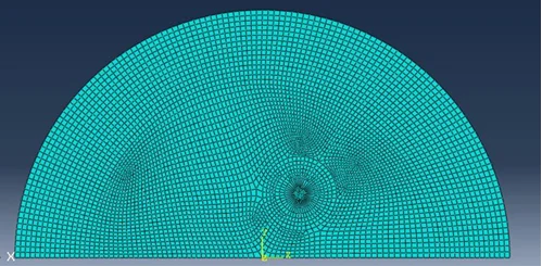 Meshed shape in Abaqus software 55712 تصویری از Meshed shape in Abaqus software 55712